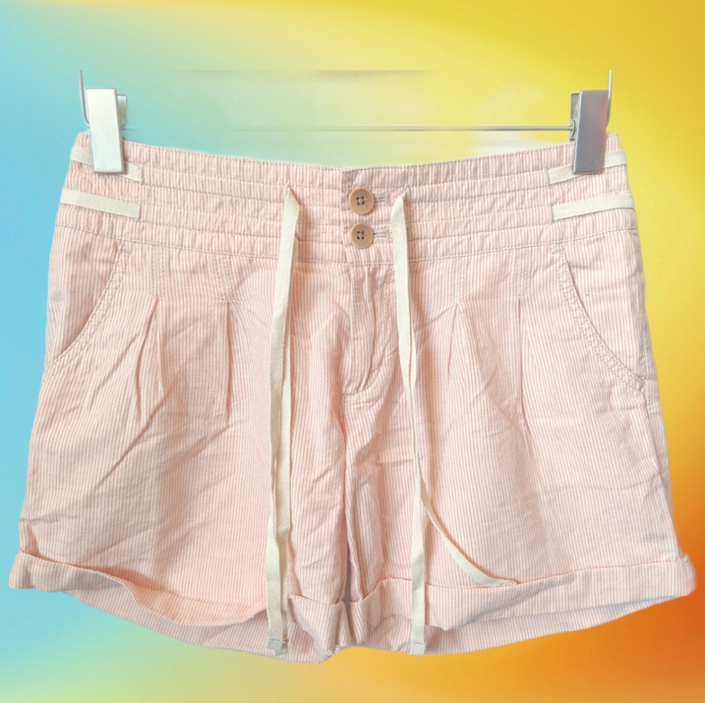 BANANA REPUBLIC micro pinstripe cuffed shorts